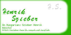 henrik szieber business card